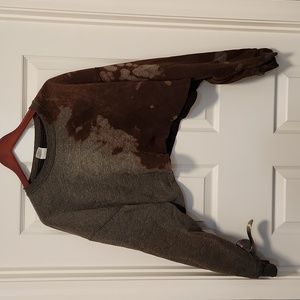 Custom cropped tie dye sweatshirt, XL